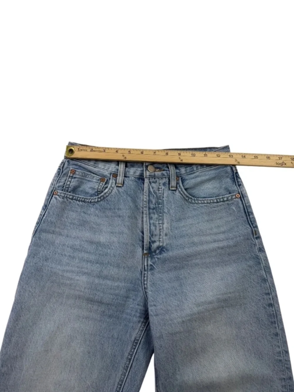Denim Forum The Joni High Rise Loose Jeans Light Wash Size 24 29L